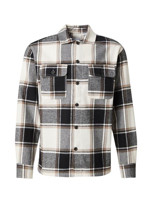 JACK & JONES Skjorte 'JJECharge'  beige / creme / grå-meleret / sort