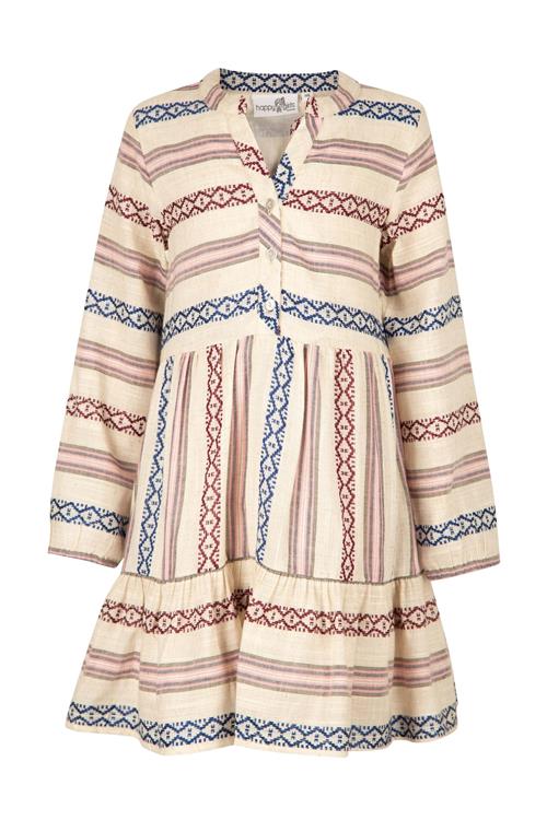 happy girls Kjole  beige / blå / lyserød / rød