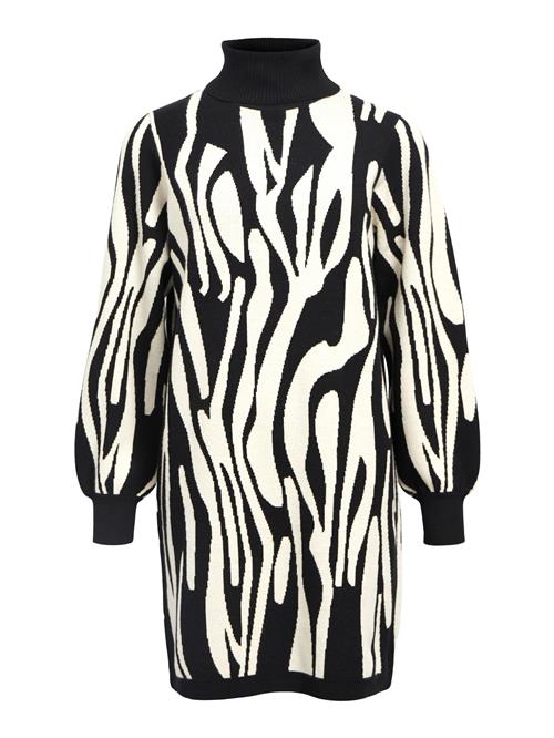 OBJECT Strikkjole 'RAY'  sort / hvid