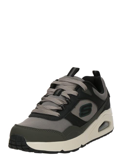 SKECHERS Sneakers 'UNO - RETRO-GROOVE'  mokka / mørkegrøn / sort