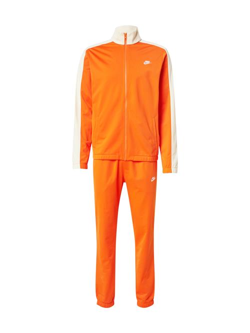 Nike Sportswear Joggingdragt 'CLUB'  orange / hvid