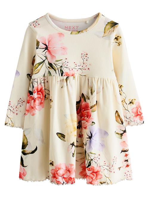 Next Kjole  creme / grøn / pink / rød