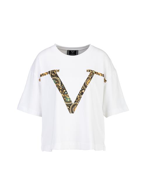 19V69 ITALIA Shirts 'Petonia New Baroque'  honning / smaragd / sort / hvid