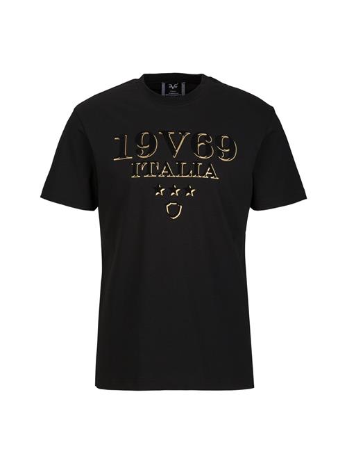 19V69 ITALIA Bluser & t-shirts 'Rafael Logo Carrier 3'  pastelgul / sort