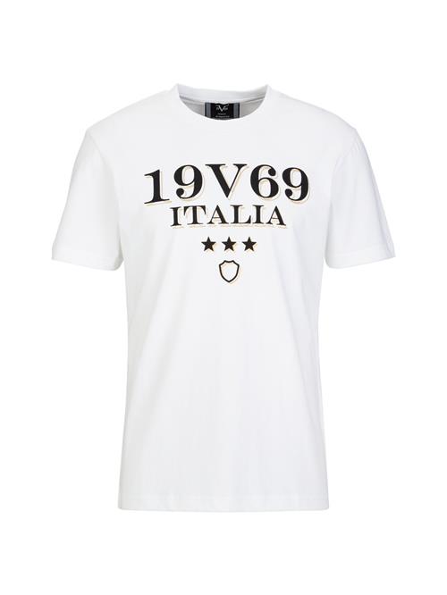 19V69 ITALIA Bluser & t-shirts 'Rafael Carrier 3'  beige / sort / hvid