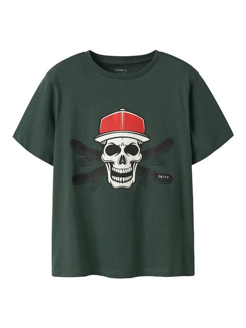 NAME IT Shirts 'NKMNOTTI'  mørkegrøn / rød / sort / hvid