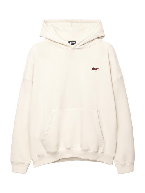 Pull&Bear Sweatshirt 'STWD'  bordeaux / hvid