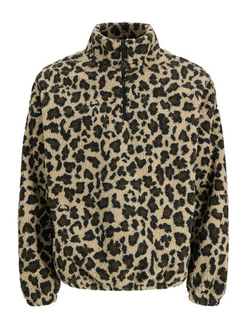 JACK & JONES Sweatshirt 'JORCHEETAH'  lysebrun / grå / antracit