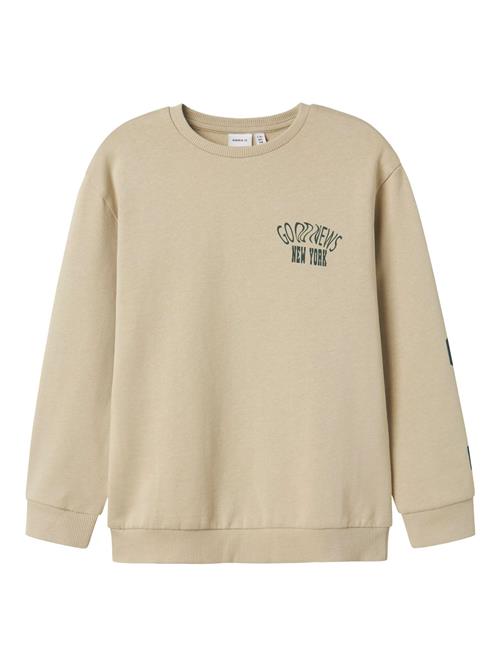 NAME IT Sweatshirt  sand / mørkegrøn