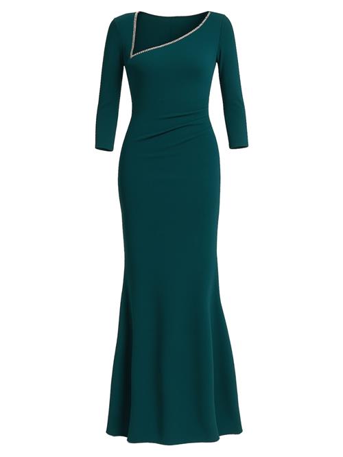 GODDIVA Festkjole 'Asymmetric Neck Diamante Embellished Maxi Dress'  mørkegrøn