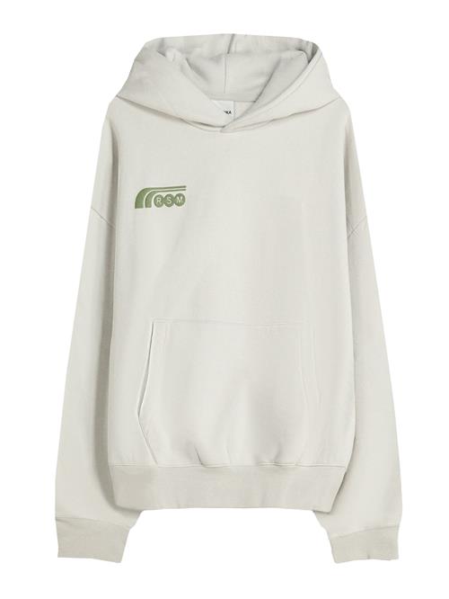 Bershka Sweatshirt  lysegrå / græsgrøn