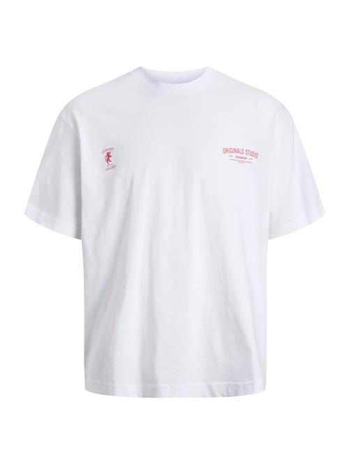 JACK & JONES Bluser & t-shirts 'JJJorcambridge'  rød / hvid