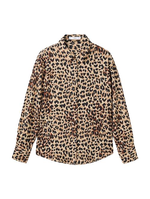 MANGO Bluse  brun / cognac / lysebrun / sort