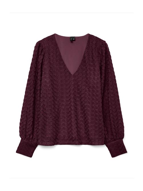VERO MODA Bluse 'VMBECCA'  vinrød