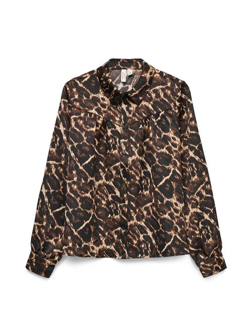 VERO MODA Bluse 'VMHuxley'  lysebeige / lysebrun / sort