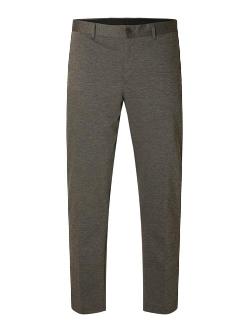 SELECTED Lærredsbukser 'SLHAITOR'  mørkebrun