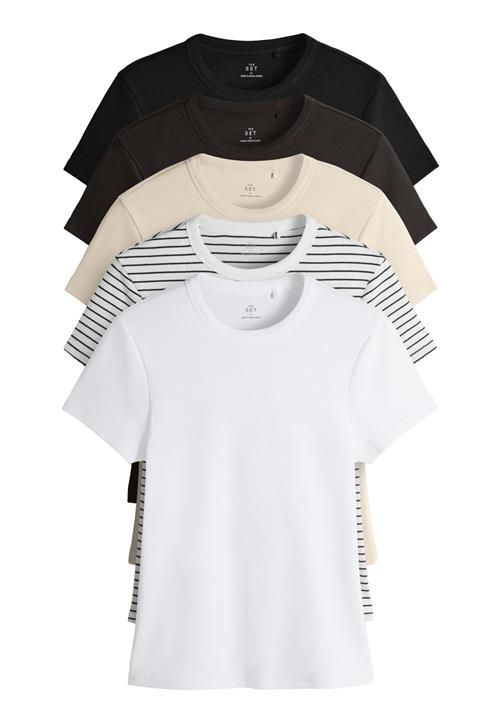 The Set Shirts  beige / mørkebrun / sort / hvid