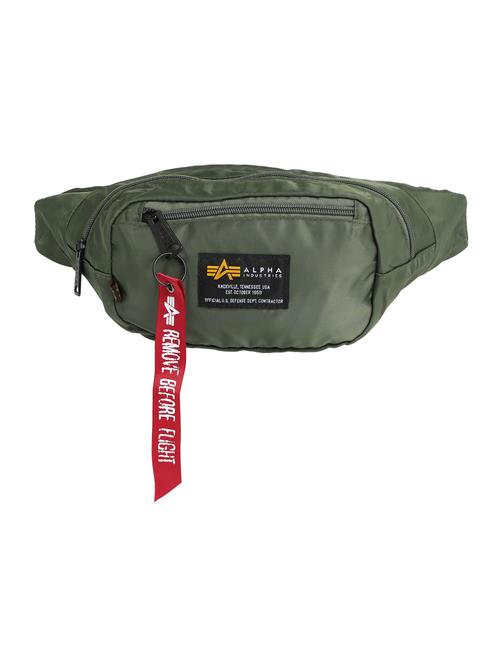 ALPHA INDUSTRIES Skuldertaske  oliven / sort / hvid