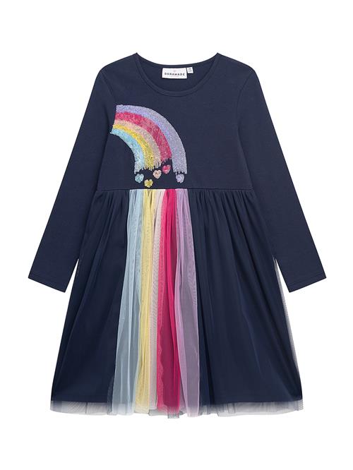 Danamade Kjole  navy / gul / pastellilla / mørk pink