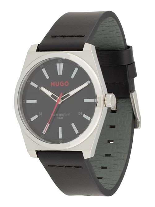 HUGO Analogt ur 'Ark'  rød / sort / sølv