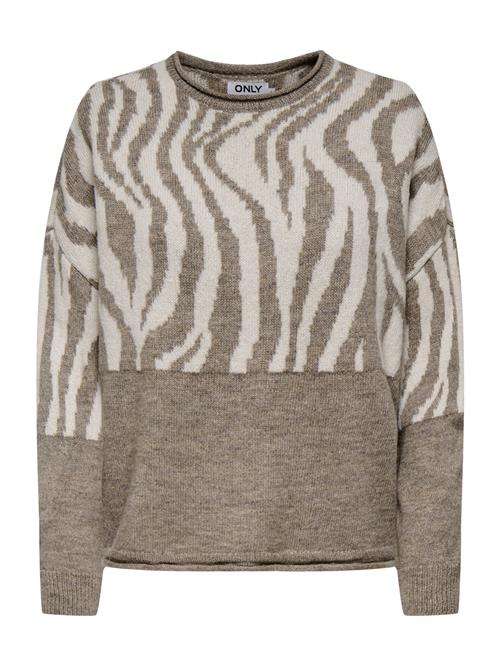 ONLY Pullover 'ONLJADE'  khaki / hvid