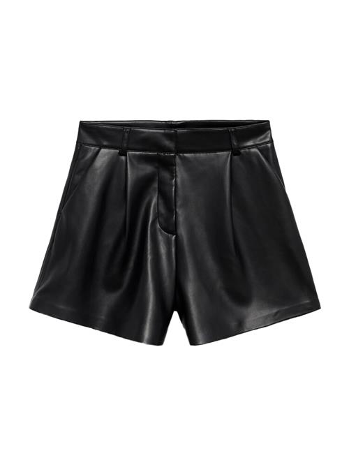 MANGO Bukser med lægfolder 'ANNA'  sort