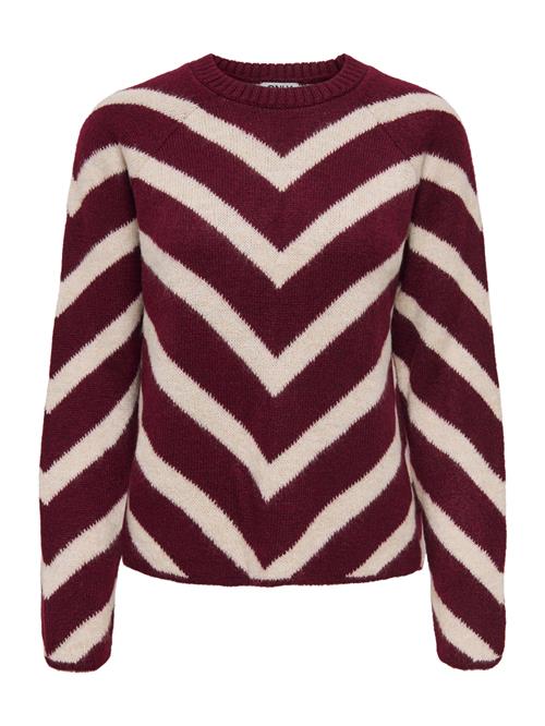 ONLY Pullover 'ONLELIZA'  creme / vinrød
