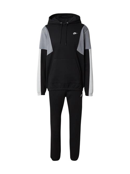 Nike Sportswear Joggingdragt 'CLUB FLEECE'  grå / sort / hvid
