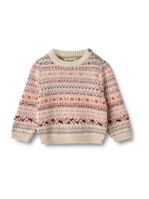WHEAT Pullover 'Olga'  beige / aubergine / koral / lyserød