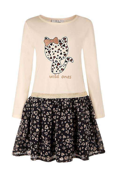 happy girls Kjole  beige / brun / sort