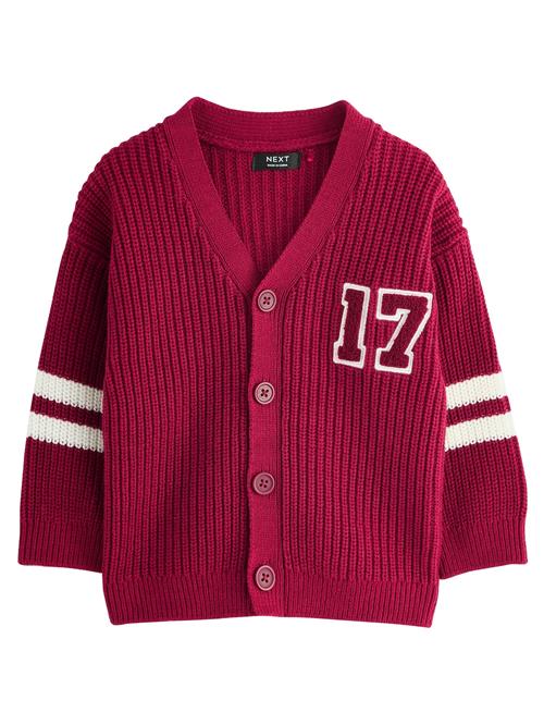 Next Cardigan  mørkerød / hvid