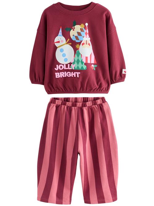 Next Sæt  grøn / burgunder / melon / hvid