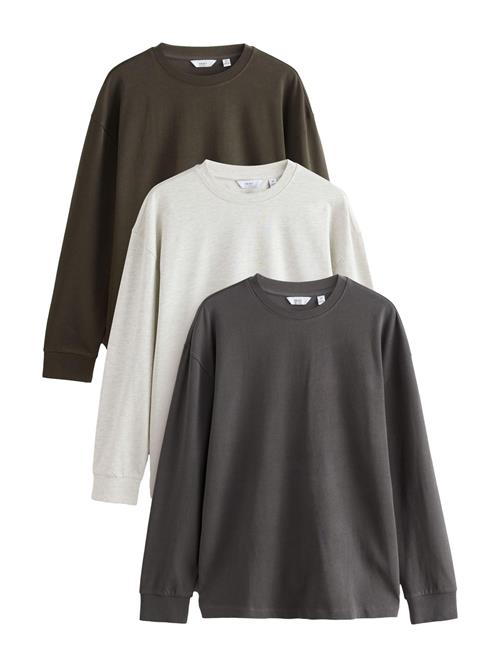 Next Bluser & t-shirts  mørkegrå / khaki / hvid-meleret