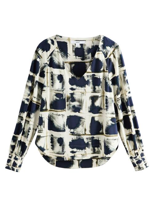 Next Bluse  navy / guld / offwhite