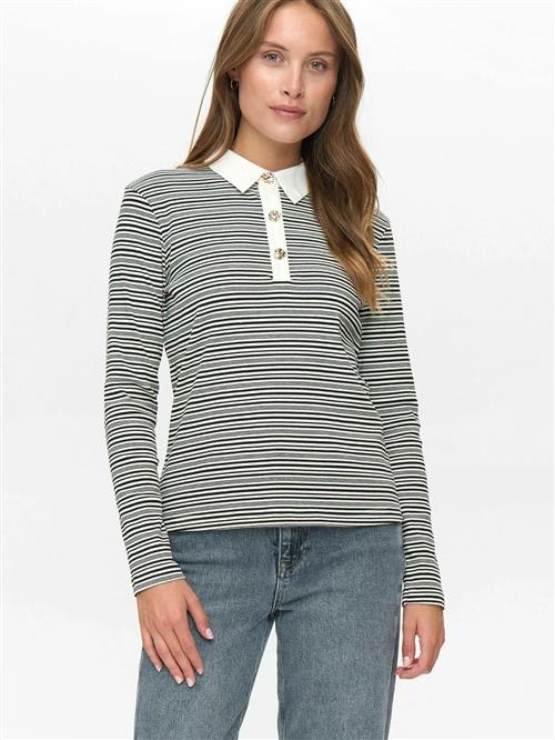 NÜMPH Shirts 'NUSEMMA'  sort / hvid