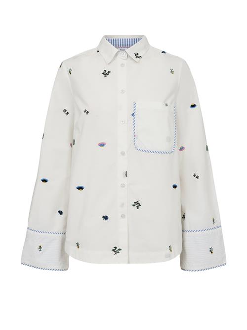 NÜMPH Shirts 'NUCHIRO'  blandingsfarvet / hvid