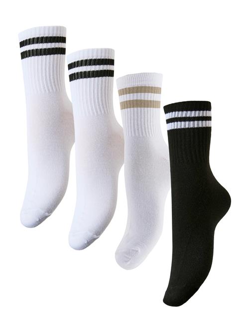 PIECES Sokker 'PCCally'  beige / sort / hvid