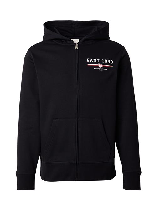 GANT Sweatjakke  rød / sort / hvid