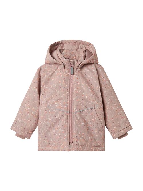 NAME IT Overgangsjakke 'NMFMaxi'  pastelgrøn / orange / pink / lyserød