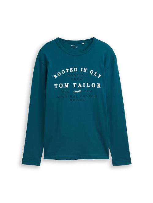 TOM TAILOR Bluser & t-shirts  petroleum / hvid