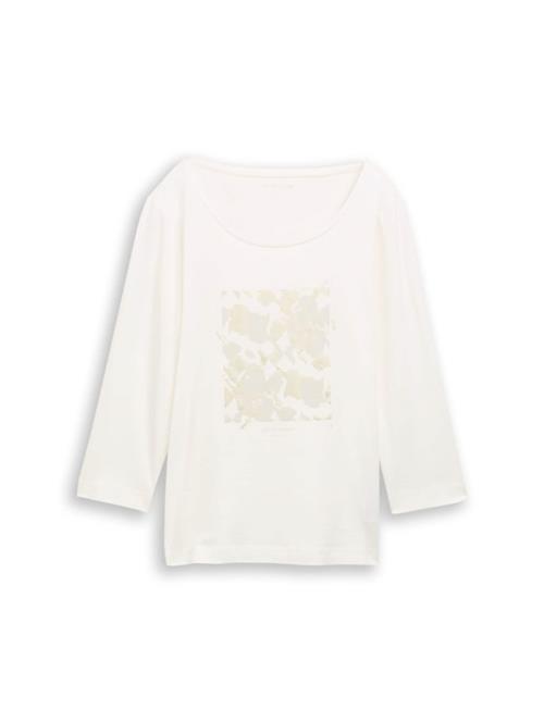 TOM TAILOR Shirts  beige / khaki / hvid