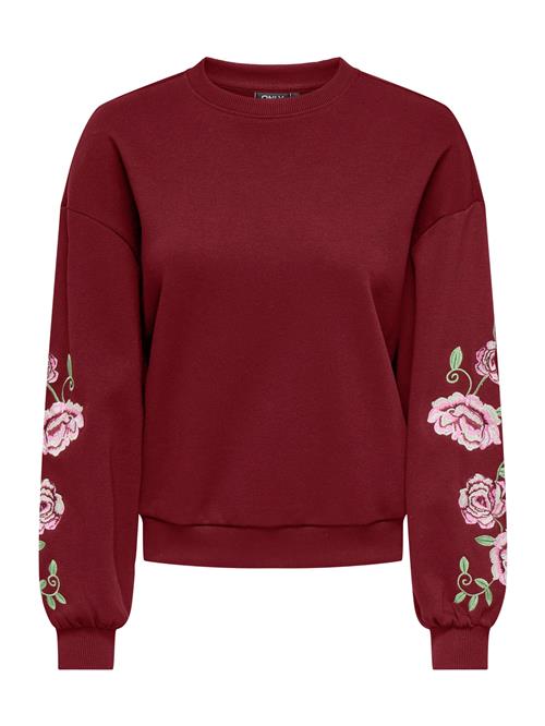 ONLY Sweatshirt 'ONLBROOKLYN'  pastelgrøn / lyserød / vinrød