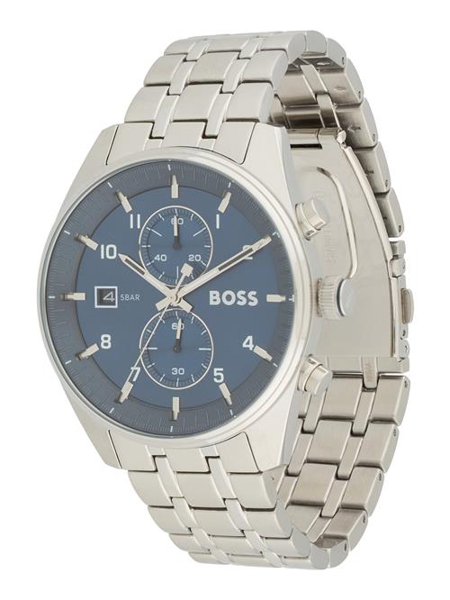 BOSS Analogt ur 'Skytraveller'  navy / sølv