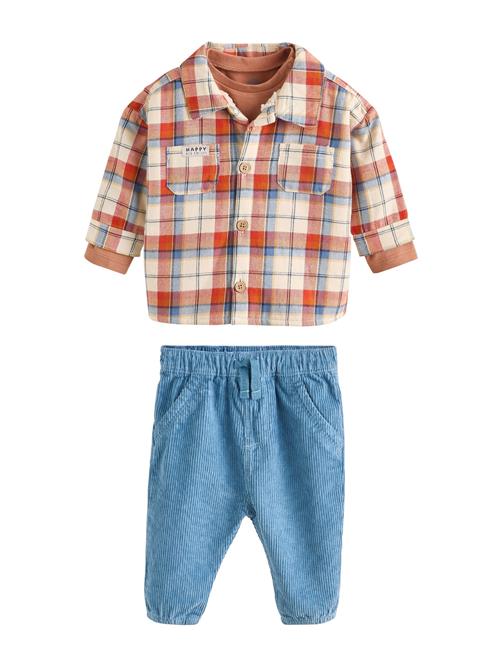 Next Sæt  camel / ecru / navy / lyseblå