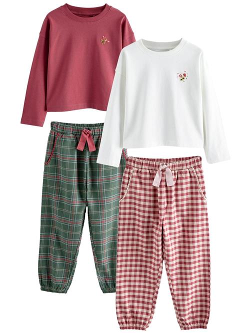 Next Nattøj  grøn / burgunder / offwhite