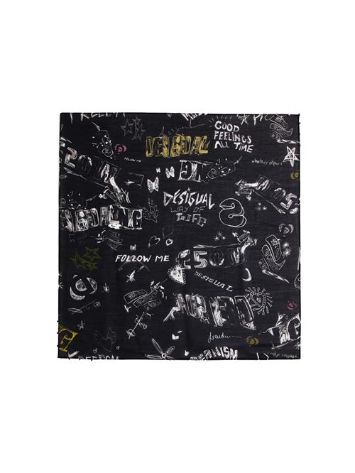 Desigual Tørklæde  gul / rød / sort / hvid