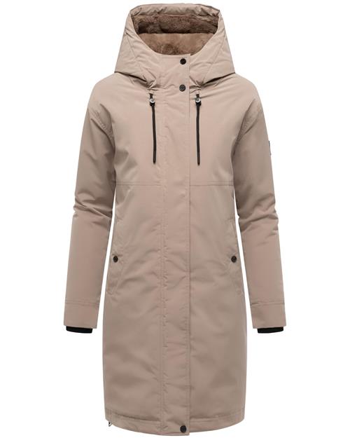 NAVAHOO Vinterfrakke 'Hageltanz 14'  beige / sort