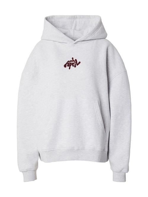 OH APRIL Sweatshirt 'Boyfriend'  grå-meleret / burgunder