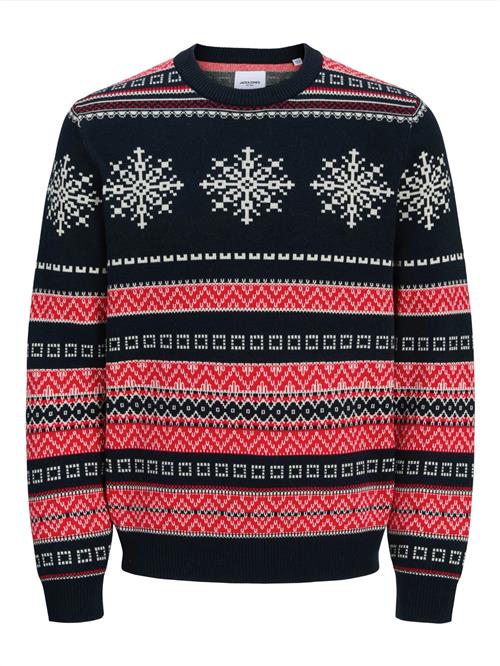 JACK & JONES Pullover 'MAS NOEL'  natblå / blandingsfarvet