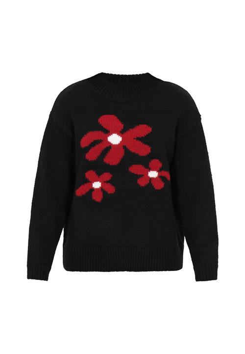 Usha Pullover  rød / sort / hvid